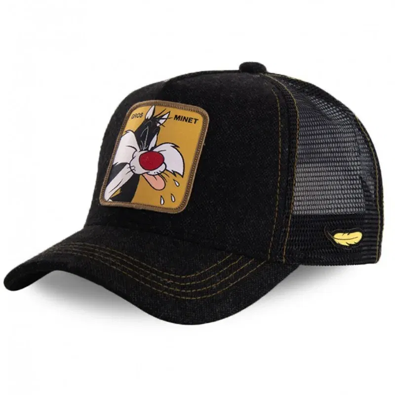 Color: Apricot - High Quality Disney Styles Anime Cartoon Snapback Cotton Baseball Cap Men Women Hip Hop Dad Mesh Hat Trucker Hat Dropshipping