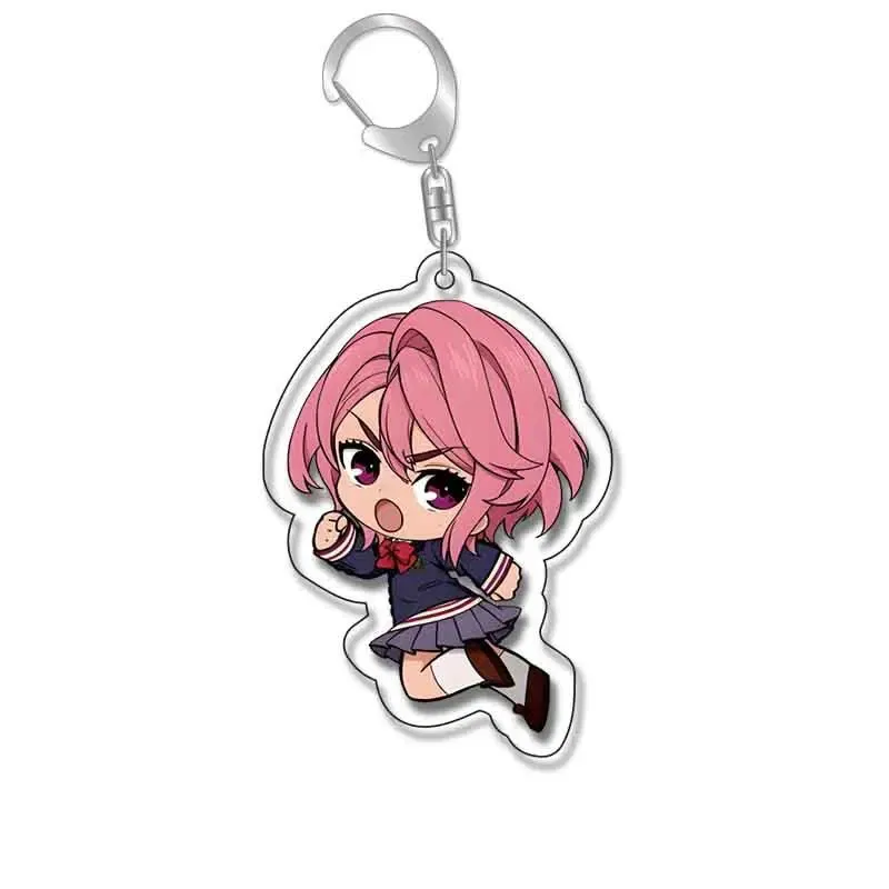 Color: PURPLE - Anime Dandadan Momocute Cartoon Key Ring Keychain Jewelry Girl Pendant Fashion Children Gift Accessories Bag Charms Acrylic