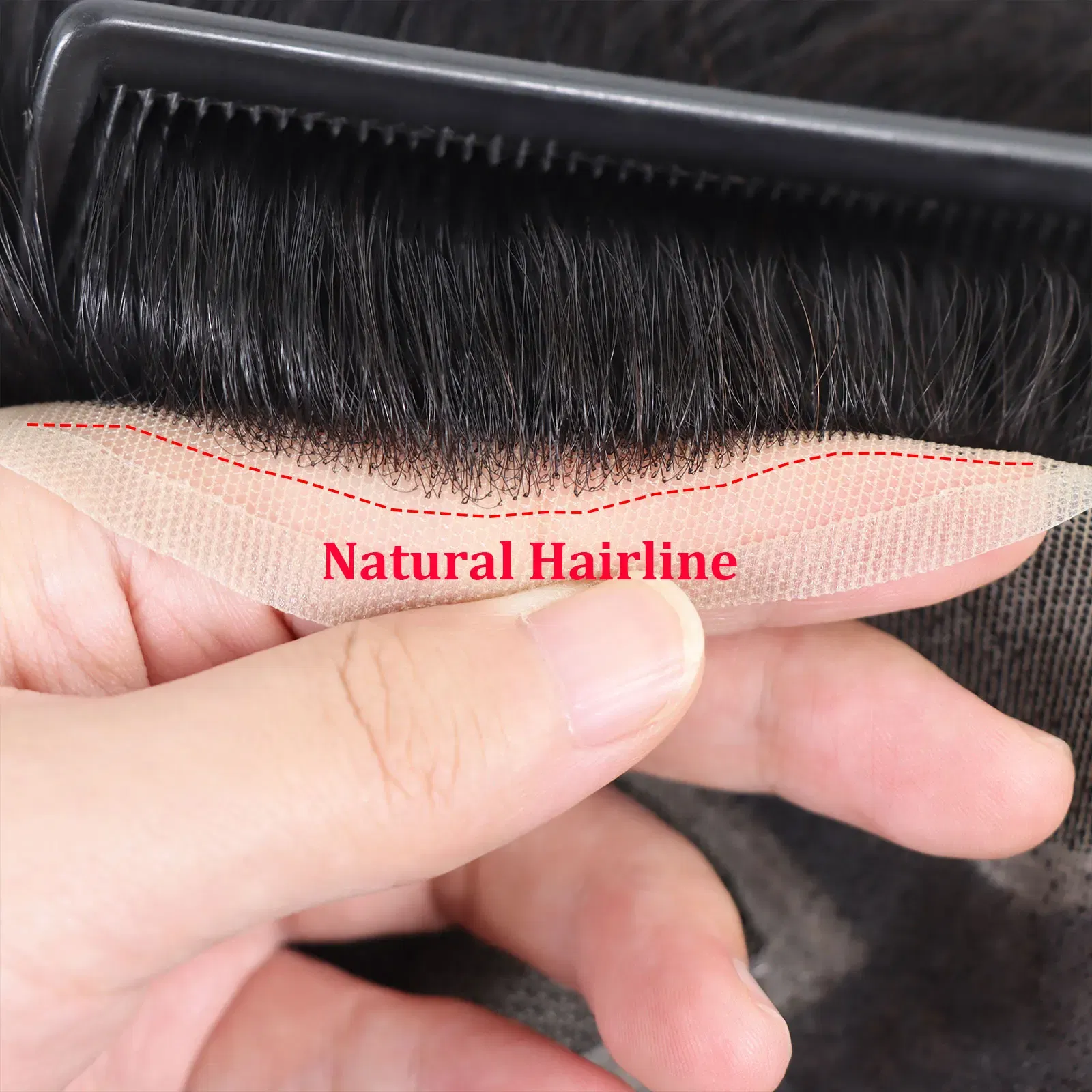 Toupee Color: 30R#, Length: 6 inches, Toupee Size: 7x10 - 6*8/ 6*9/ 7*10/8*10 Lace With PU Toupee Men Breathable French Lace Front Men's Wig Human Hair Toupee Men's Replacement Systems