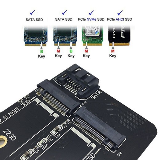 M.2 SSD adapter card expansion card