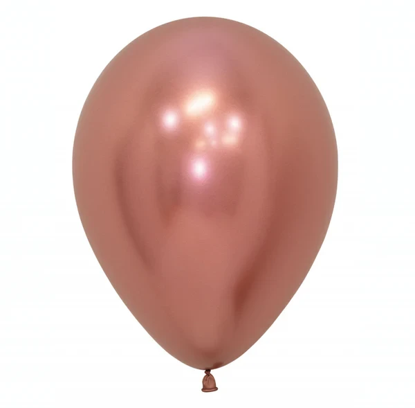 30cm Metallic Reflex Rose Gold Latex Balloons  (Pack Of 50)