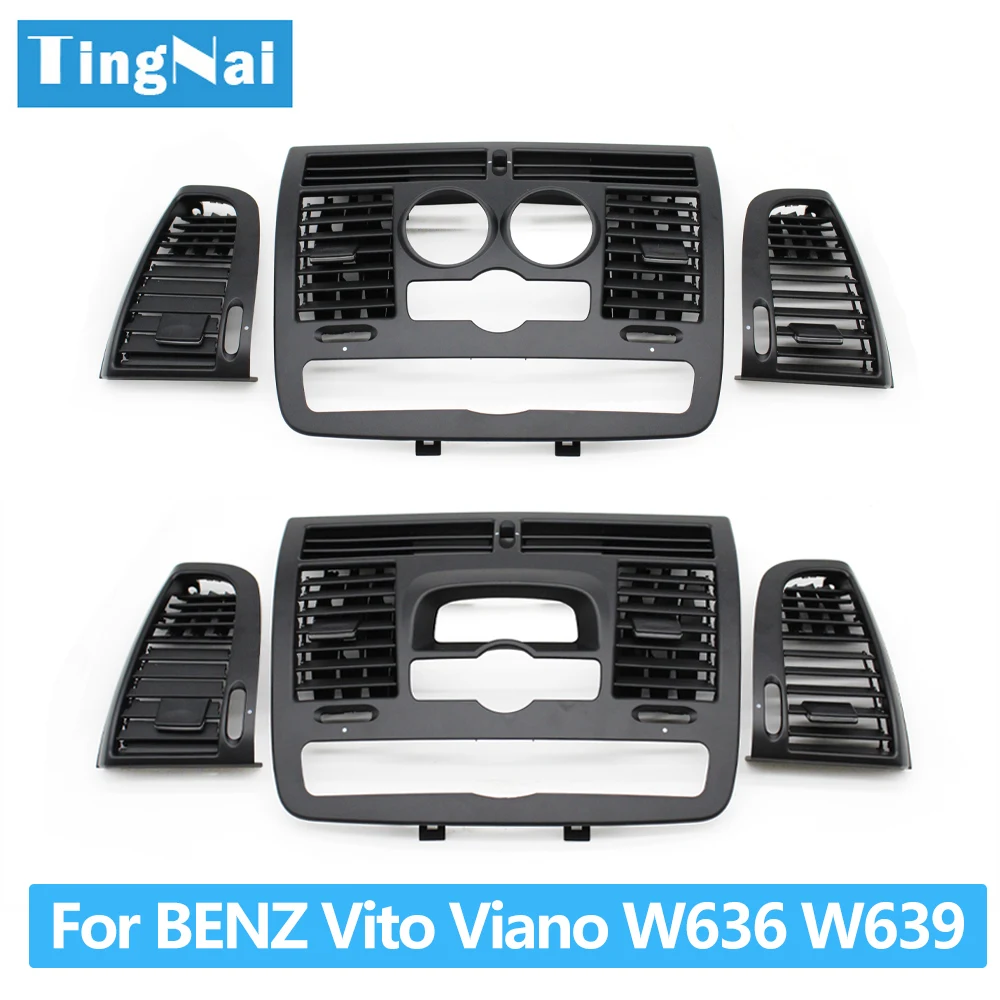 Color Name: Silver, Ships From: CN - Car AC Vent Grille Left Right Central Air Vent Outlet Cover Panel For Mercedes Benz Vito Viano W636 W639 2004-2015