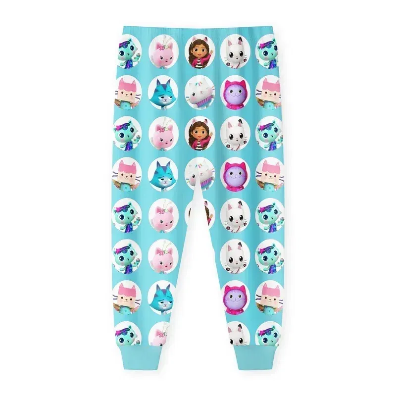 Color: Pink, Size: 3" - 2024 Cotton Gabbys Cats Pajamas girls clothes cute Gabby's Dollhouse Sets girl Top+pant Sets Toddler Clothing Baby Clothes