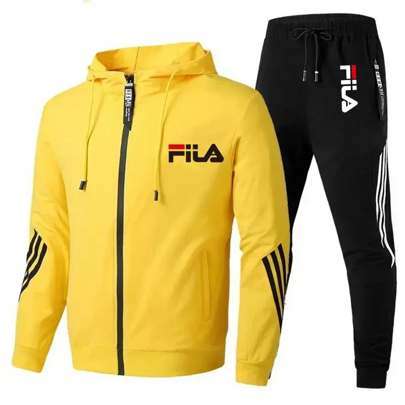 Color: green, Size: M, Ships From: CHINA - Men's spring and Fall outdoor zipper jacket + sweatpants jogging set Casual basketball fitness two-piece set