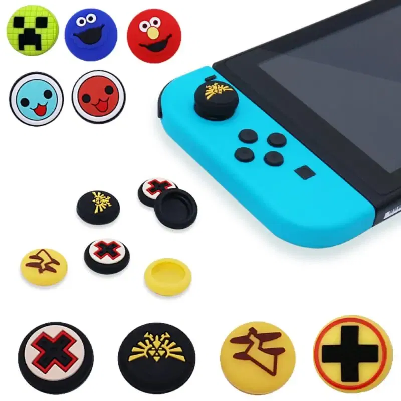 Color: Gold, Ships From: CHINA - for Nintendo Switch Joycon Thumbstick Caps Silicone Rocker Case Joystick Cover Protective Cover Joy Con Grip Cap for Switch OLED