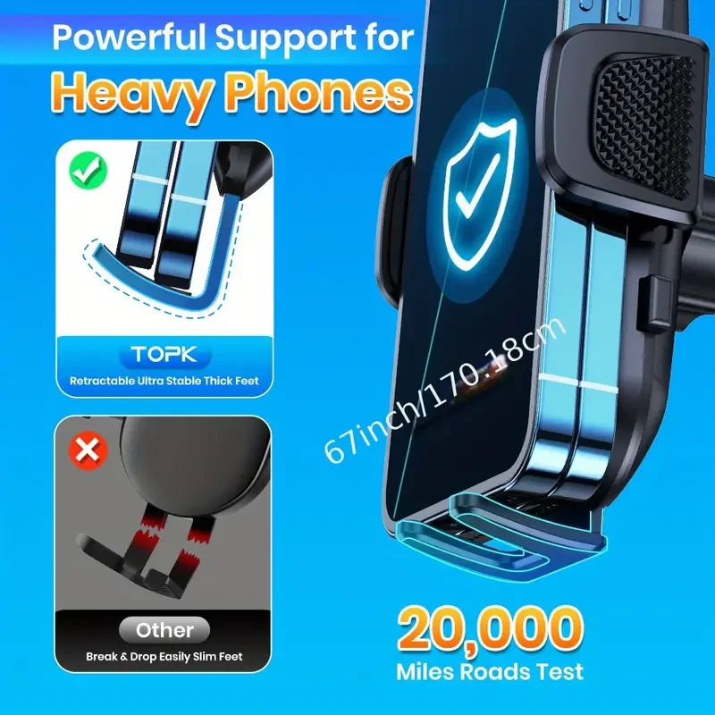 TOPK D38-C Adjustable Car Phone Holder Mount