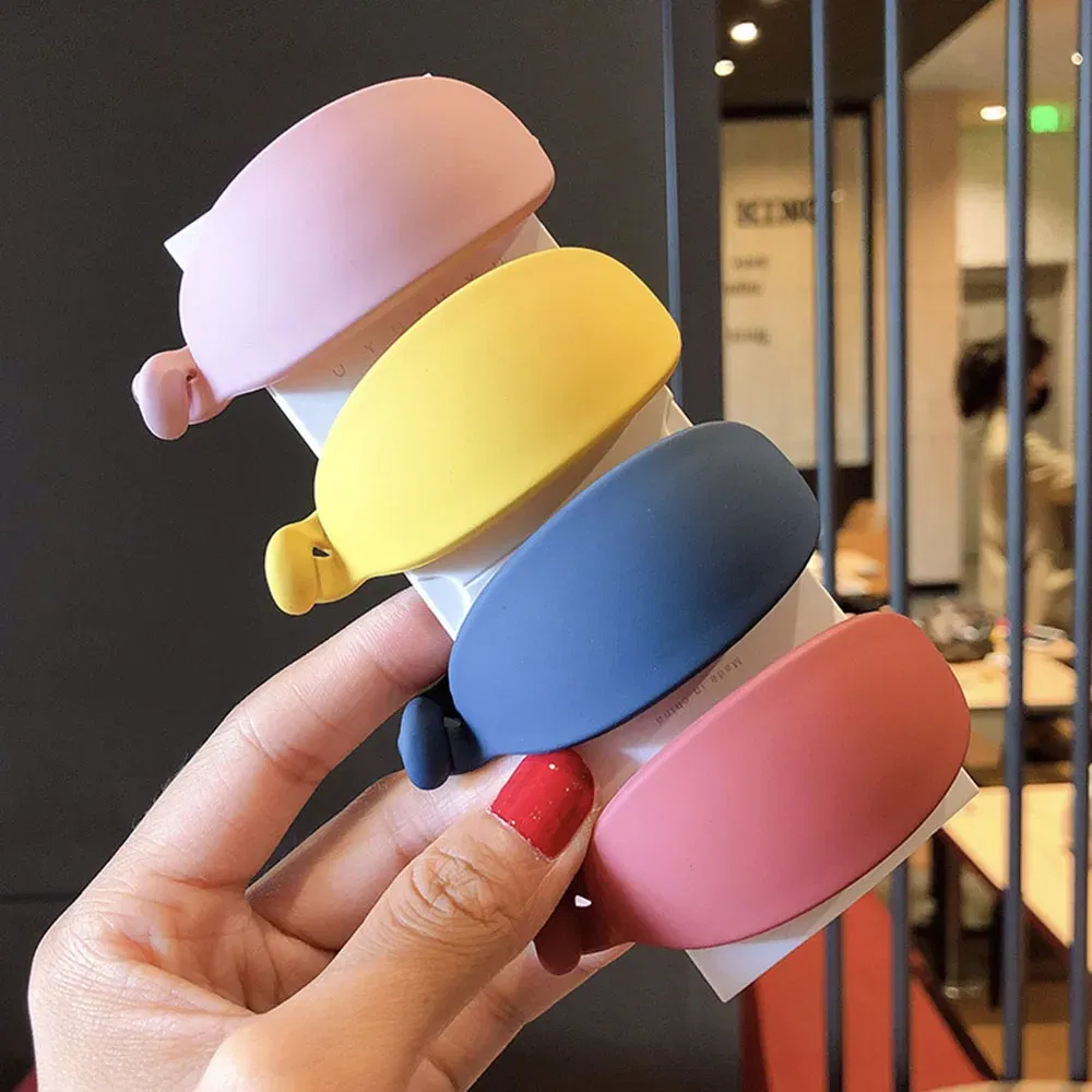 Color: black - New Cute Candy Colors Banana Shape Hair Claws Women Girls Sweet Hair Clips Ponytail Holder Hairpins Fashion Hair Accessories