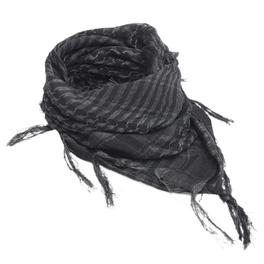 Color: transparent - Scarf Army with Tassel for Men Women Scarf Mask Scarf Unisex Lightweight Plaid Pattern Cotton Keffiyeh Scarf for Winter