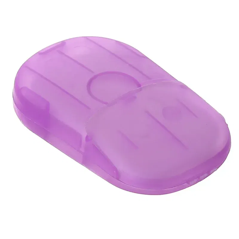 Color: Blue - New Portable Mini Disposable Soap Paper Travel Soap Paper Washing Hand Bath Clean Scented Slice Sheets Mini Clean Soap Tablets