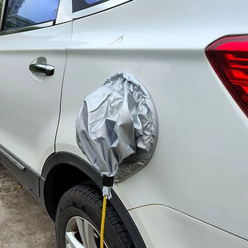Color Name: black - Electric Vehicle Charging Plug Covers Waterproof Cloth Rain Cover EV Charger Adapter Protector Car Charging Port Safe Protection