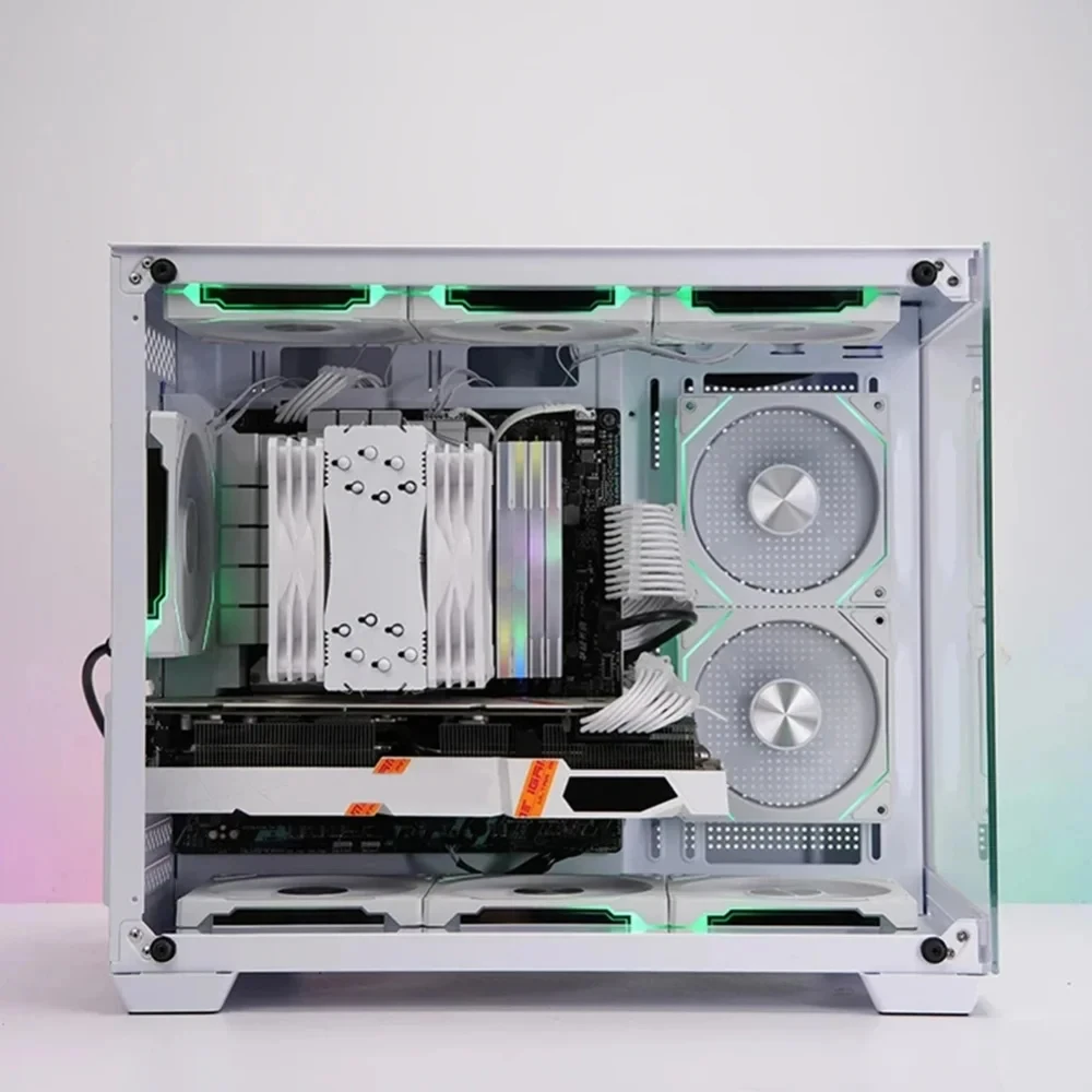 Color: Blue, Blade Color: Other, RGB Support: A-RGB - Prism 4RS ARGB CPU Case Fan 120mm Infinity Mirror Design 5V 3PIN Motherboard Lighting Sync 4PIN PWM 800-1800RPM Case Cooler Fan