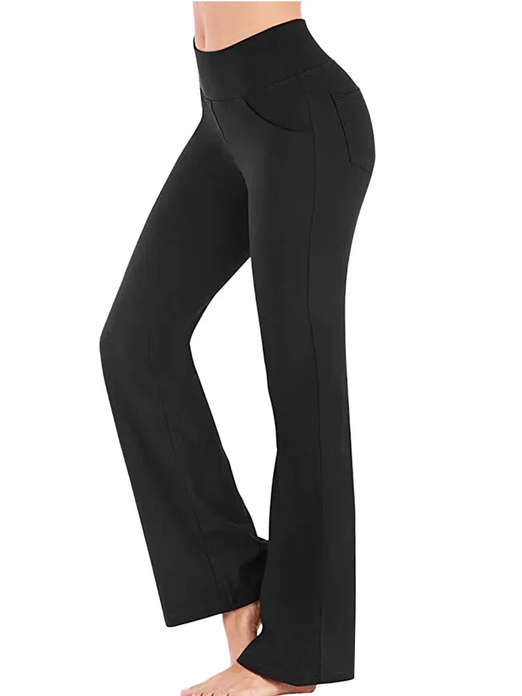 Color: Beige, Size: S - Ogilvy Mather Solid Elegant Female Lady Women's Legs Pants Palazzo Flared Wide Killer High Waist OL Ladies Career Long Trousers