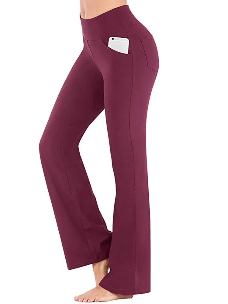 Color: Beige, Size: S - Ogilvy Mather Solid Elegant Female Lady Women's Legs Pants Palazzo Flared Wide Killer High Waist OL Ladies Career Long Trousers