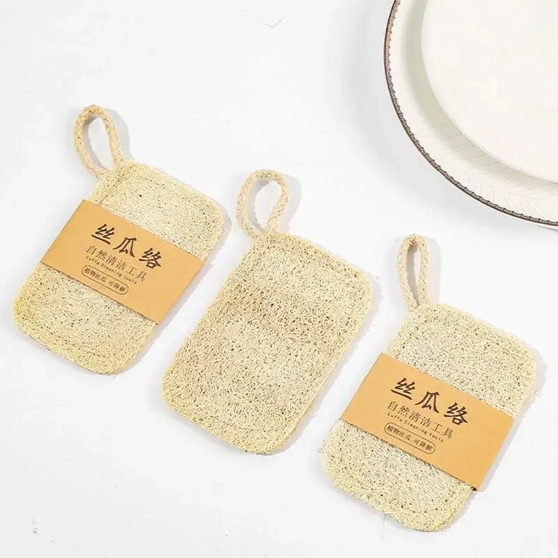 Color: Red, Ships From: CHINA - Natural Luffa Dish Washing Cloth Sponge Loofah Scrub Pad Dish Pot Easy To Clean Scrubber Sponge Kitchen Clean Brushes Pad