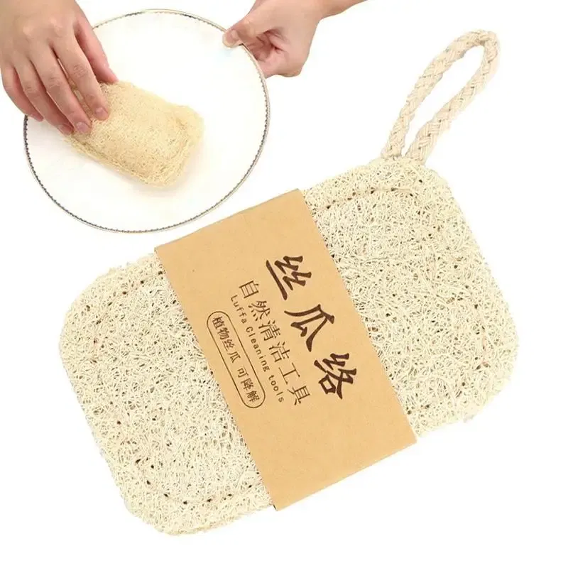 Color: Red, Ships From: CHINA - Natural Luffa Dish Washing Cloth Sponge Loofah Scrub Pad Dish Pot Easy To Clean Scrubber Sponge Kitchen Clean Brushes Pad