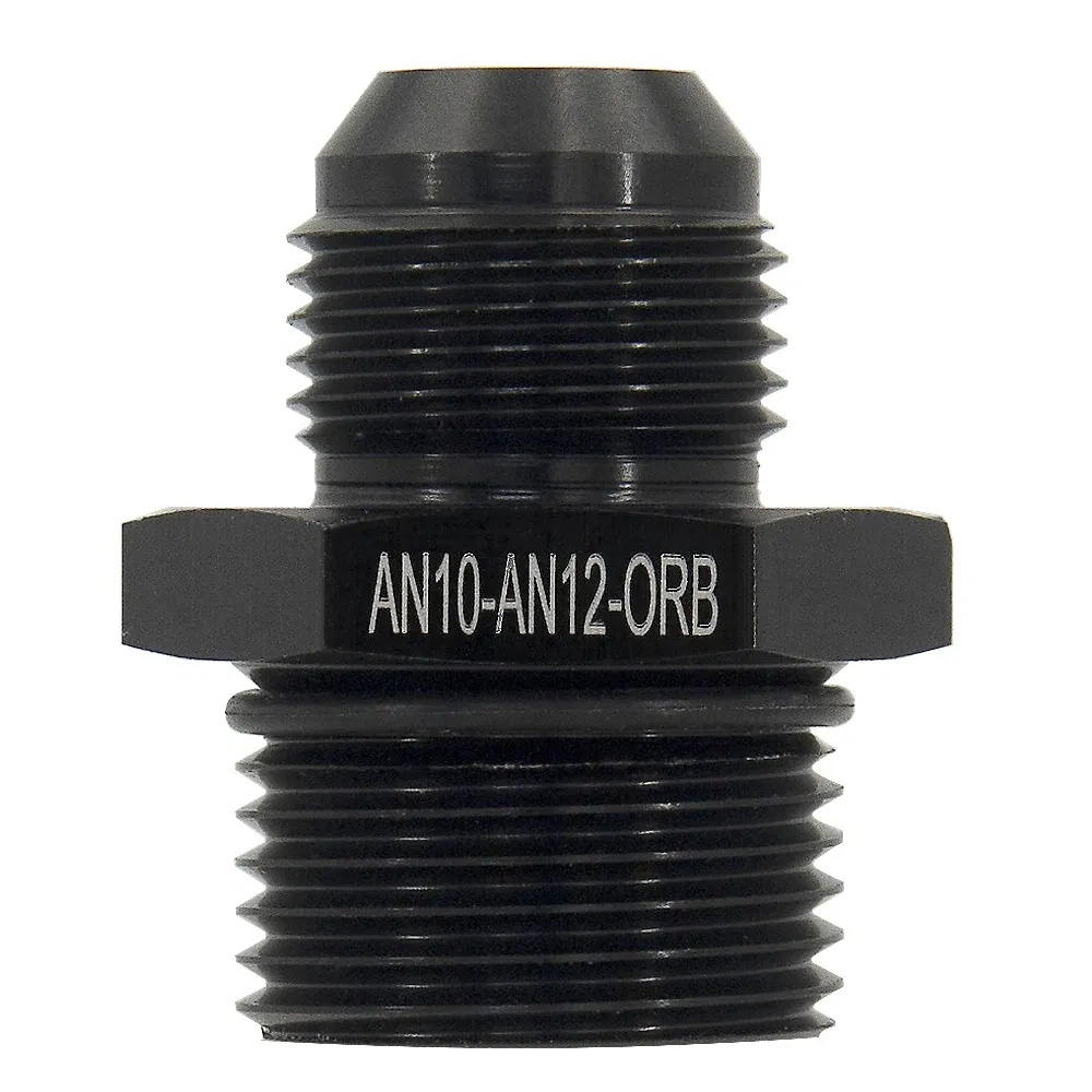 Color: Brown - Aluminum Straight Adapter Oil Cooler Fitting AN6 An10 To 1/2 3/8 1/4 Npt M10 M12 M14*1.5,an8 To M12*1.5 AN10-AN12