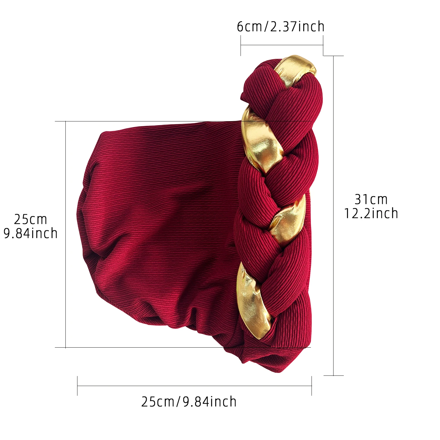 Color: White Oak, Ships From: CHINA - African Turban Cap Headdress Women's Pleated Hat Hair Accessories Arab Wrapped Muslim Hijab