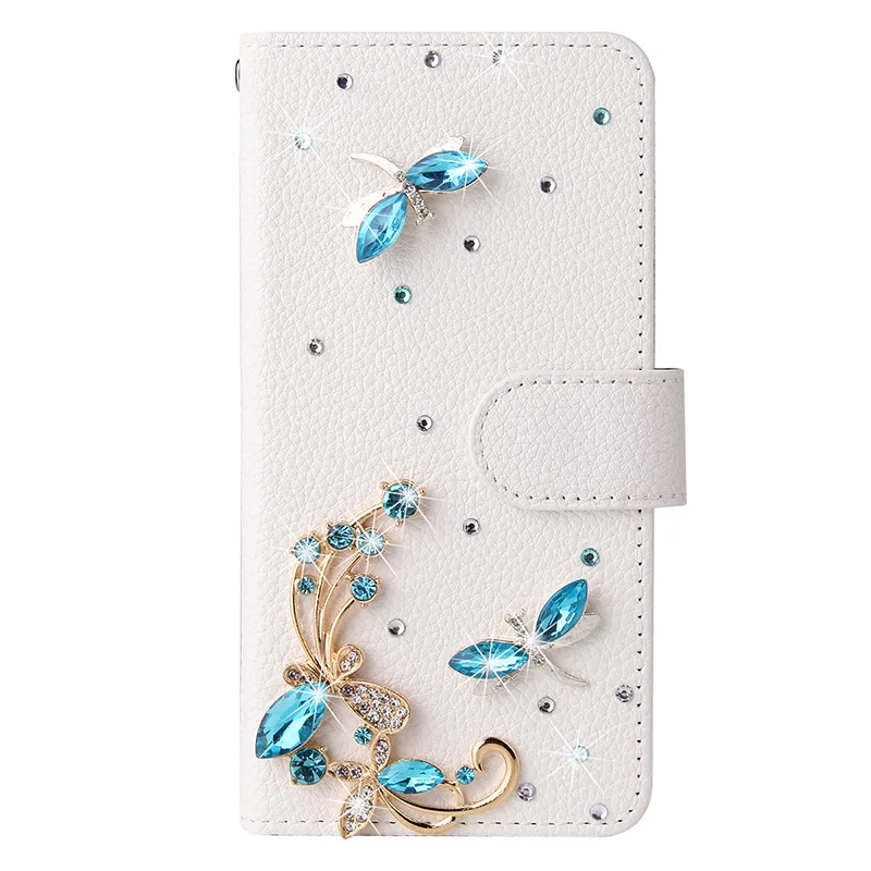 Color: wine red, Material: Genuine leather - Flip Glitter Case For Samsung Galaxy S25 Ultra S24 FE S23 S22 S21 S20 Plus A35 A55 A16 A14 A15 A34 A54 Leather Cover Case