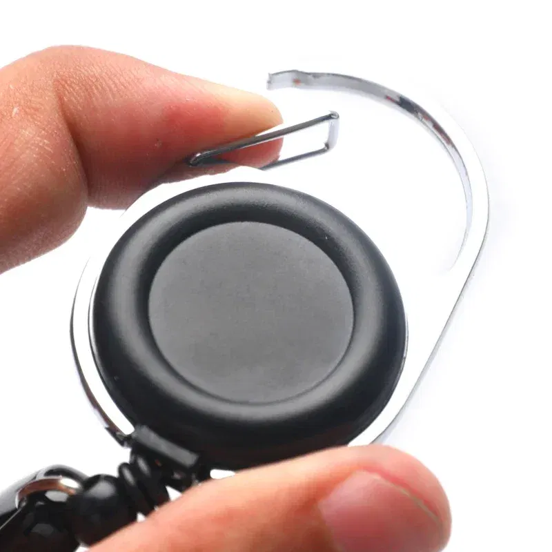 Color: Black - Silicone Sticker Lighter Leash Safe Stash Clip Retractable Keychain Holder Cover Smoking Accessories Smoke Accesoires