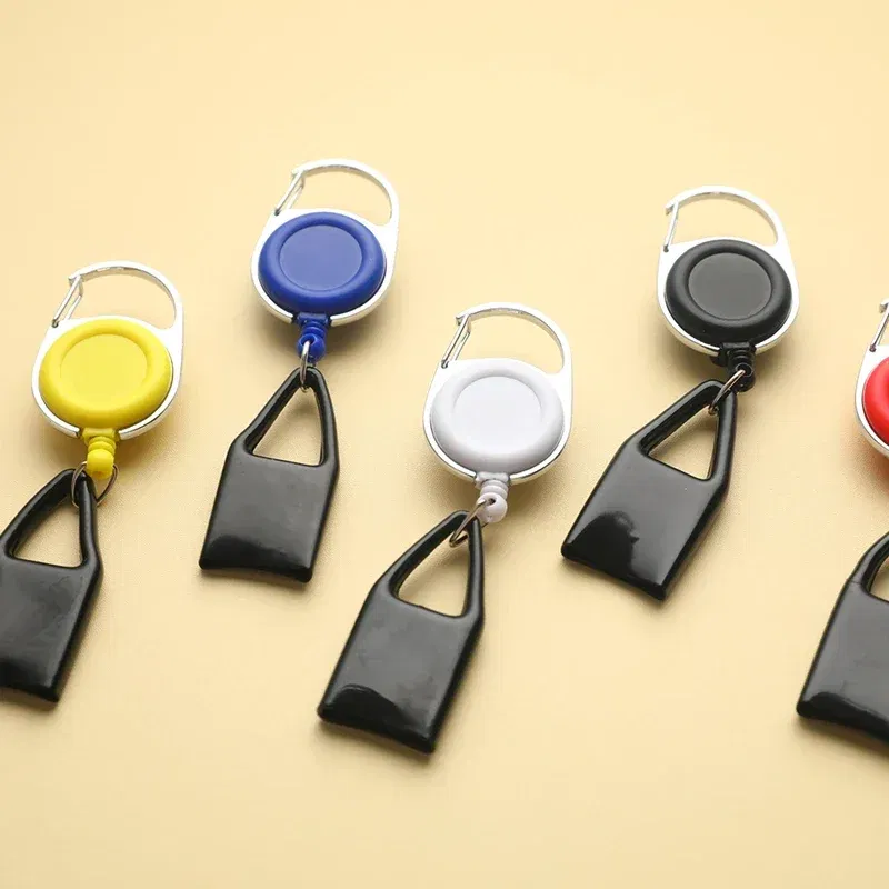 Color: Black - Silicone Sticker Lighter Leash Safe Stash Clip Retractable Keychain Holder Cover Smoking Accessories Smoke Accesoires