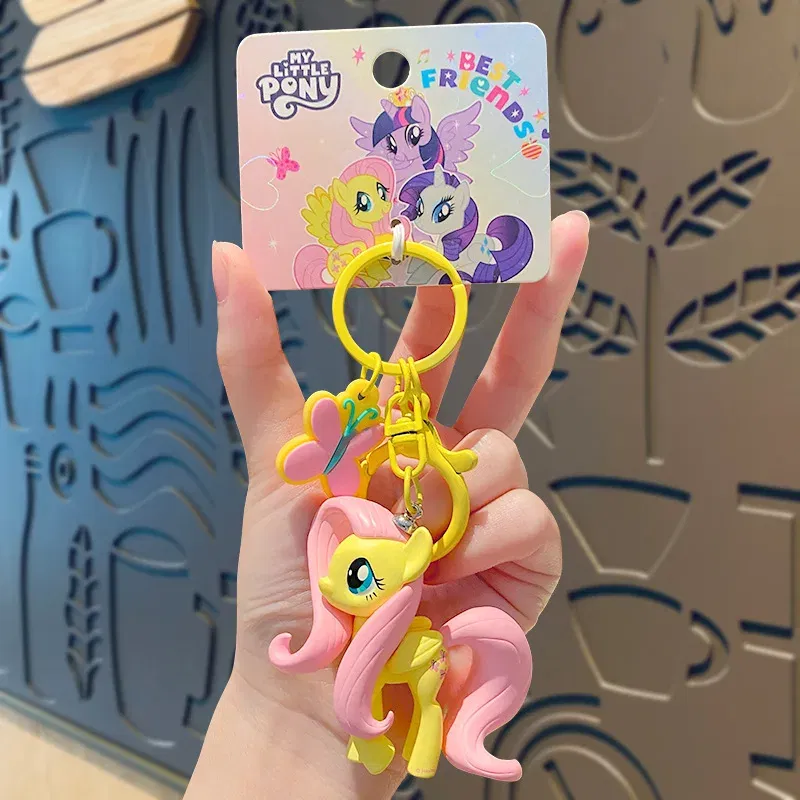 Color: Blue, Ships From: CHINA - Cartoon My Little Pony Toy Keychain Twilight Sparkle Pinkamena Diane Pie Fluttershy Rarity Rainbow Dash Key Buckle Keyring Gift