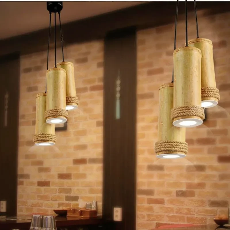 Creative Bamboo Twine Bar Table Chandelier