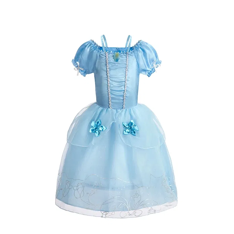 Color: PURPLE, Kid Size: 9 - Disney Deluxe Elegant Rapunzel Princess Ball Gown Fancy Birthday Party Dress Cinderella Vestidos Costume Play Carnival Apparel