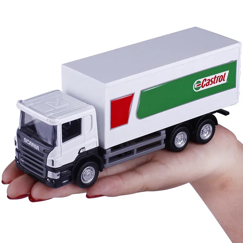 Color: green - Railed/Motor/Car/Bicycles Large Container Transport Truck Simulation Exquisite Diecast & Toy Vehicles RMZ city 1:64 Alloy Model