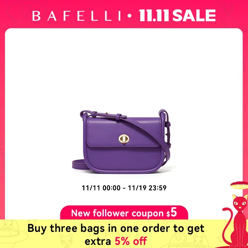 Color: green - BAFELLI 2024 WOMEN'S NEW TREND LEATHER SADDLE BAGS FASHION STYLE ORIGINAL DESIGNER LUXURY BRAND CASUAL CROSSBODAY PURSE SHOULDER