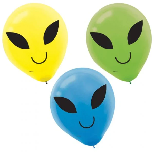 Blast Off Birthday 30cm Printed Latex Balloons (Pack of 15)