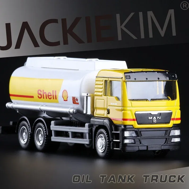 Color: green - MAN Scania Shell Total bp Castrol Oil Tank Truck Simulation Diecasts & Toy Vehicles RMZ city 1:64 Alloy Car Model Gifts For Boys