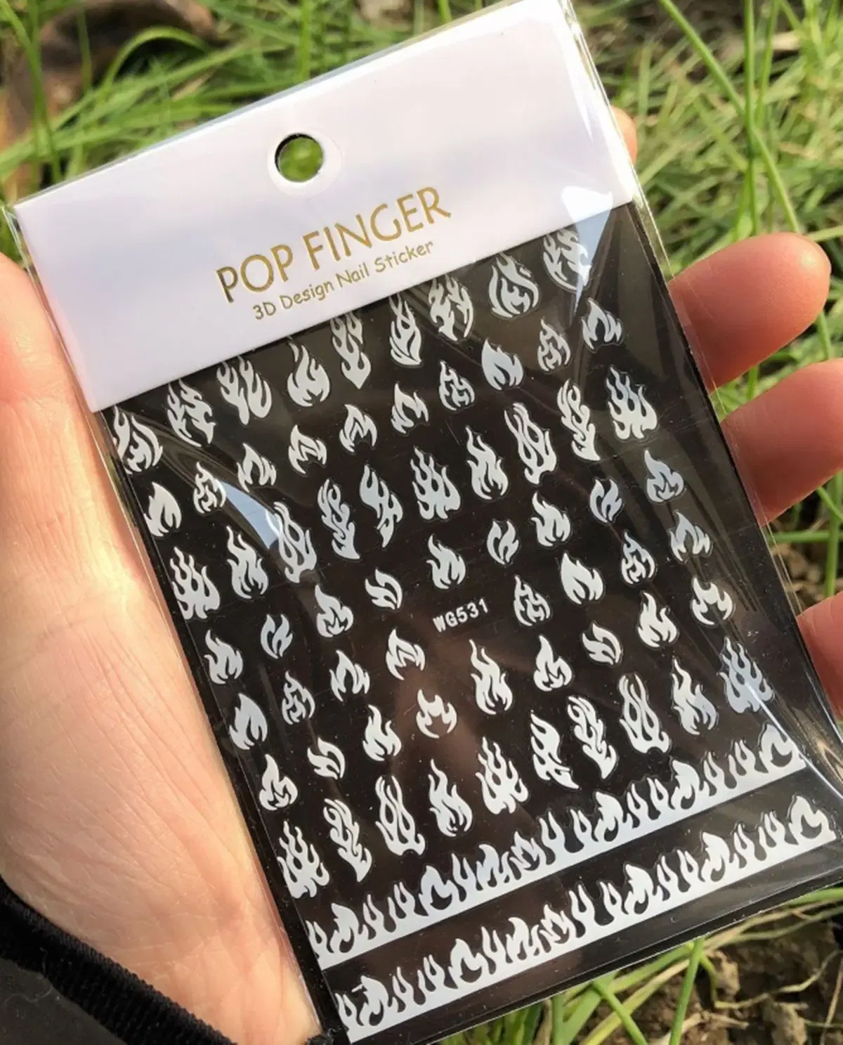 Color: Light Grey - 1PCS New English Alphabet Nail Stickers Multi-Color Laser Reflective Nail Slider Art Cool Text Nail Kit