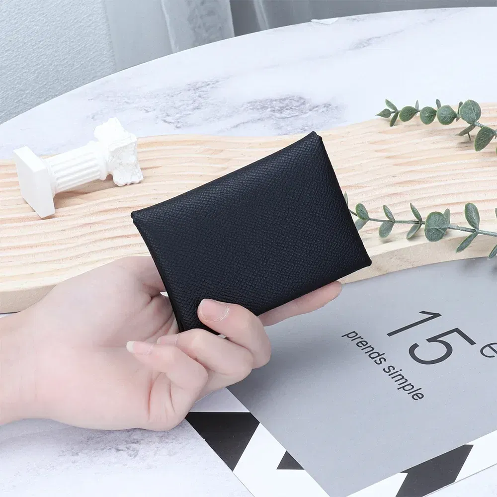 Color: Light Grey - Mini Coin Purse Genuine Leather Small Coin Wallet Genuine Leather Hasp Coin Purse Pouch Change Holder Card Holder for Men Women
