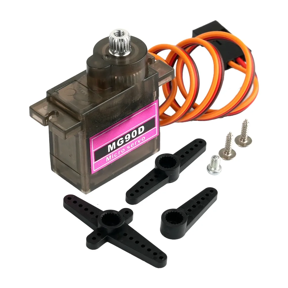 Color: Lavender - MG90D 10/20/30/40/50Pcs Micro Digital Servo Motor Full Metal Gear 180/270/360 Degree For RC Airplane Helicopter Car Boat Model