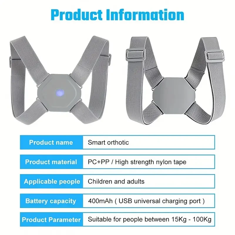 Smart Posture Trainer and Corrector - Upper Back and Clavicle Support