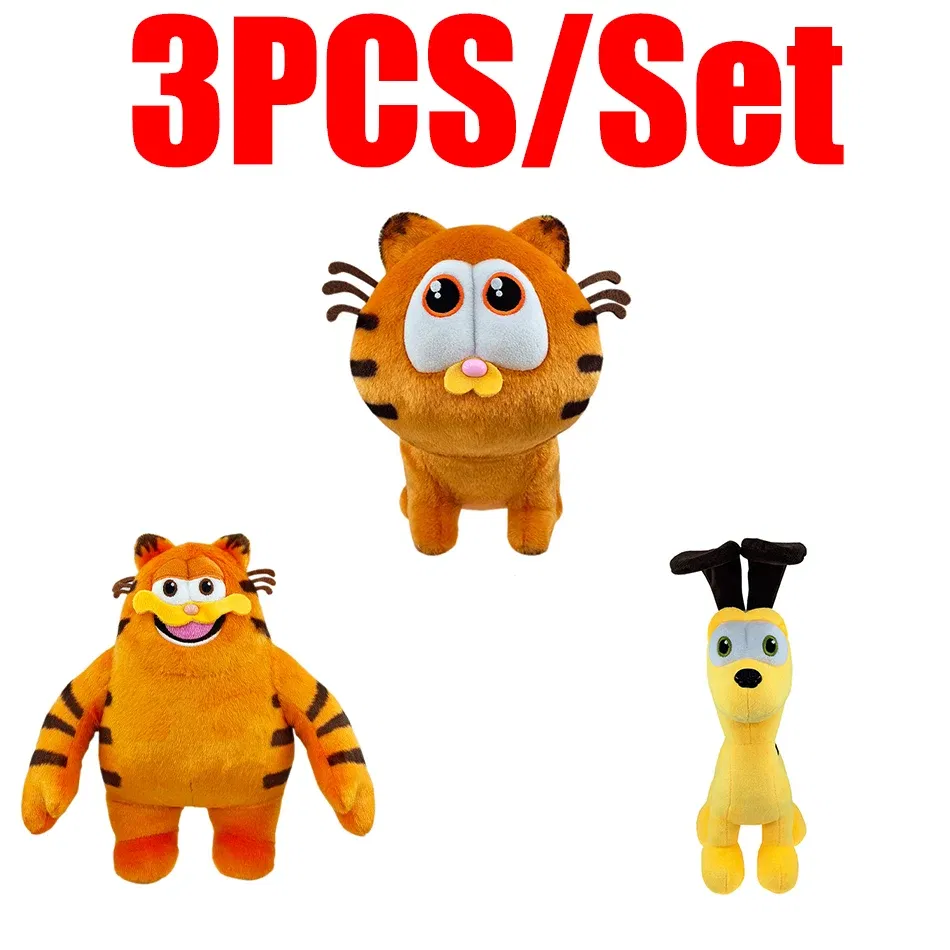 Color: Black - New 2024 25cm Garfield Plush Cute Soft Animal Anime Movie Garfield Odie Plush Stuffed Toy Doll Children Adults Fans Gift