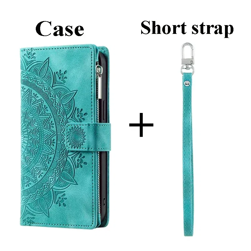 Color: green, Material: aluminum - Capa For Motorola G85 G54 Power G24 G34 G45 5G Flip Case Zipper Leather Book Funda Moto G84 G53 23 G14 13 G04 S G 54 84 73 64 45