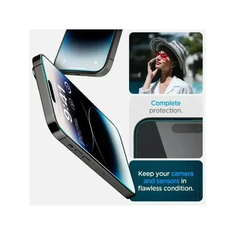 Color: Silver - BX -Sp-gen tempered glass ForIPhone 15 Pro Max/15/16 Pro Max s24 ultra GLAS.tR EZ Fit Auto Tray HD for iPhone Screen Protector