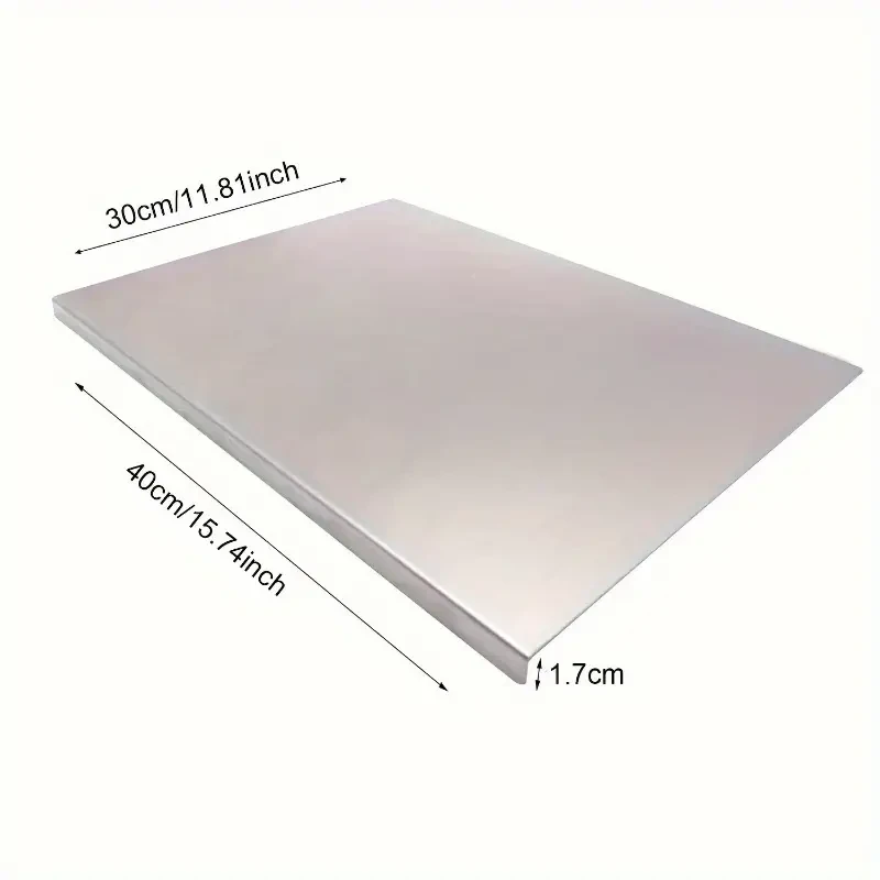 Extra-Large Stainless Steel Cutting Board - Thick, Food-Safe Kitchen Chopping & Baking Mat with Smooth Rolling Surface