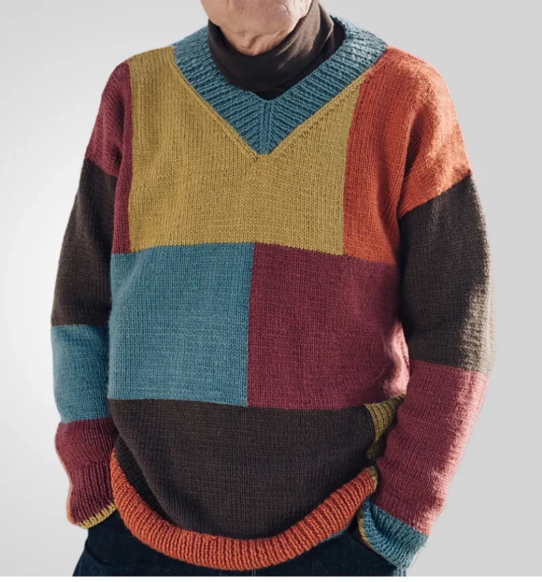 Fashion Youth Men's Knitwear V-neck