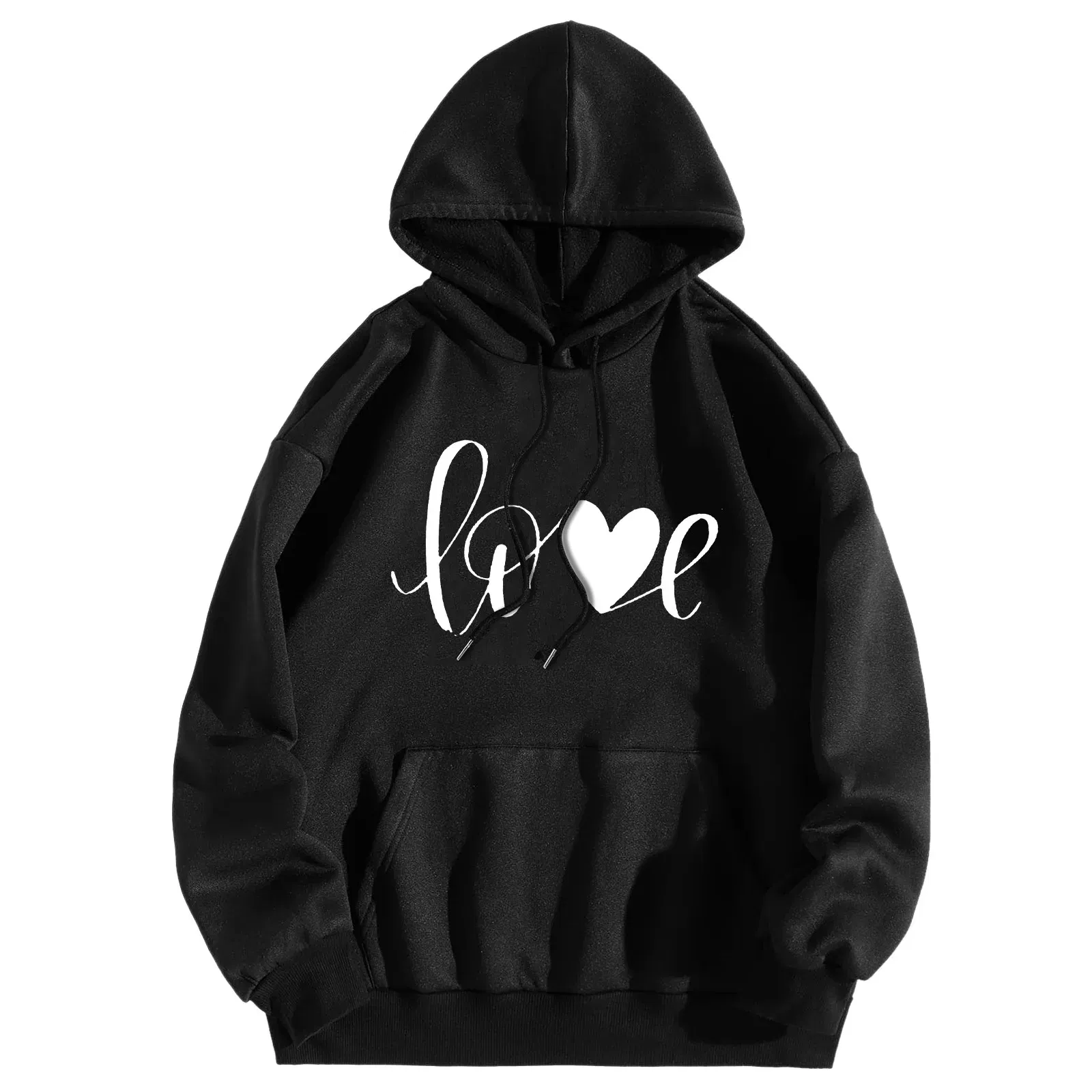 Color: Beige, Size: M, Ships From: france - Men Women Print Long Sleeve Round Neck Hooded Tops Sweatshirt Hoodies Lightweight