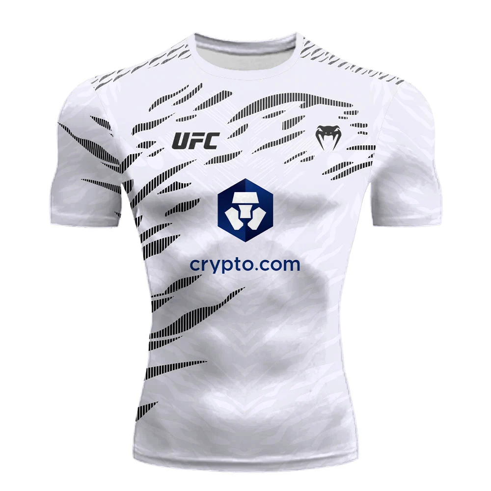 Color: black, Size: M - 2025 New quick-drying tops for Summer  Men's UFC Fusion by Venum Black/Gold Alex Pereira Authentic Fight Night Champion Walkout