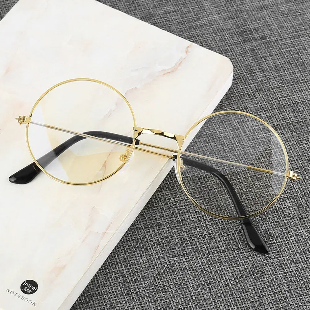 Frame Color: MULTI - Retro Round Frame Anti-blue Radiation Glasses Ultralight Men Women  Blue Light Blocking Glasses Eyewear Computer Goggles