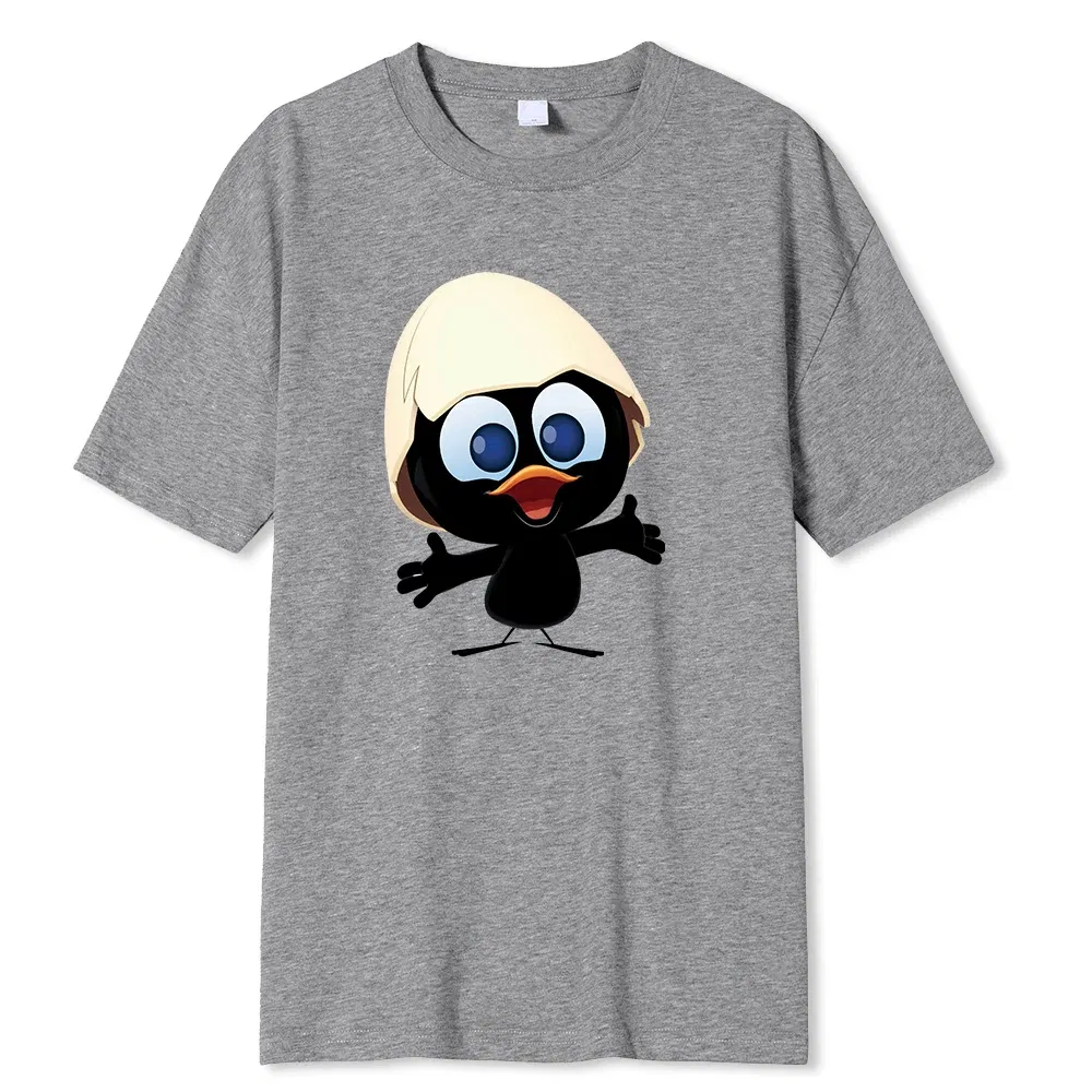 Color: PURPLE, Size: XXL - Sunlight T Shirt Big Size Men Calimero Cartoon pattern Men T Shirt Painted Funny Tshirt Men T Shirt