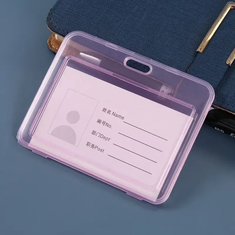 Color: ROSE RED - Women Men Card Cover Case Plastic Transparent Business Credit Cards Bank ID Card Sleeve Protect Holder Case for Student