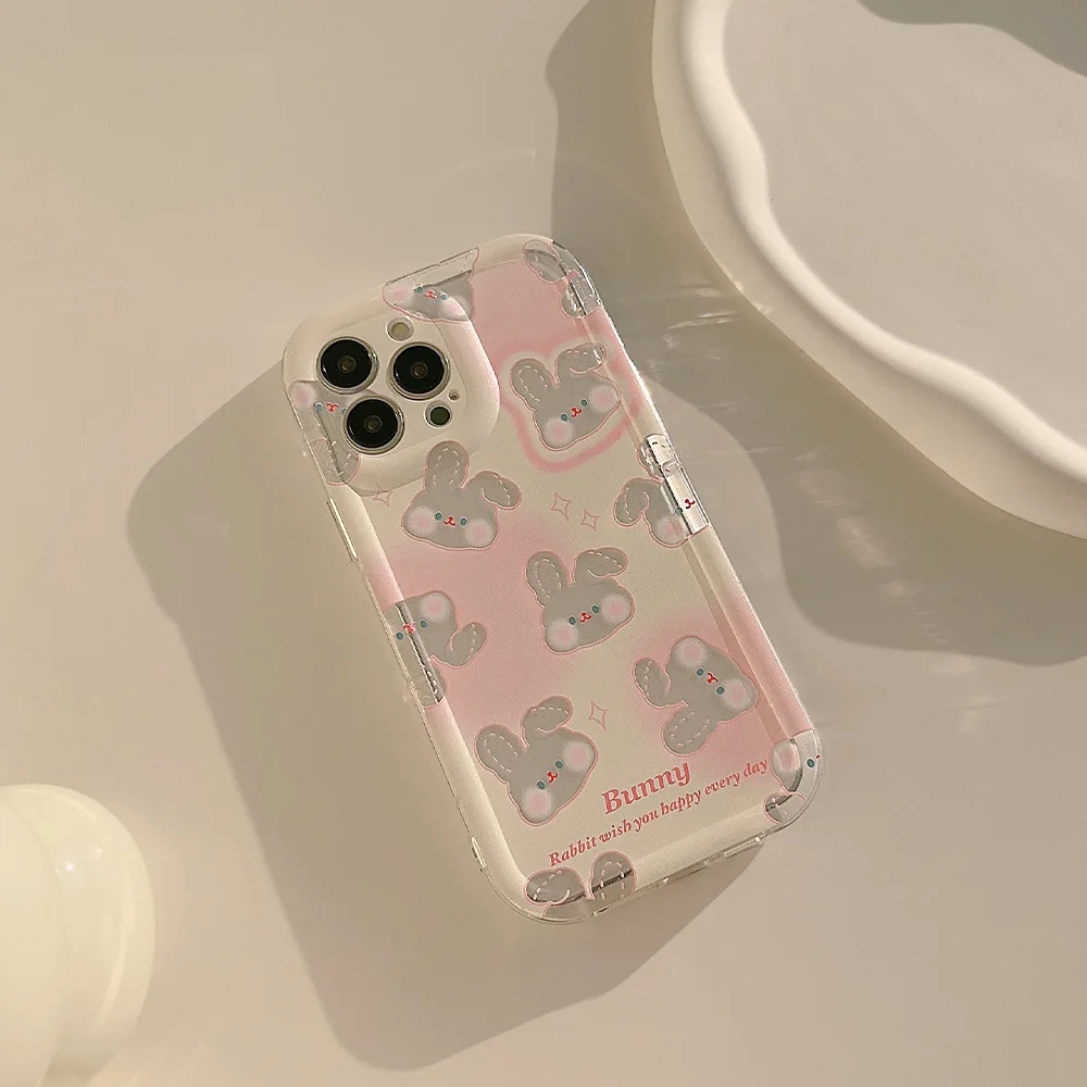 Color: SKY BLUE, Compatible-Phone Models: For Samsung Galaxy S23+ - Cute Cartoon Bunny Print Phone Case for Samsung Galaxy 24 23 22 21 20 Plus Ultra FE A73 A72 A71 A52 A51 A32 Note 20 Airbag Funda
