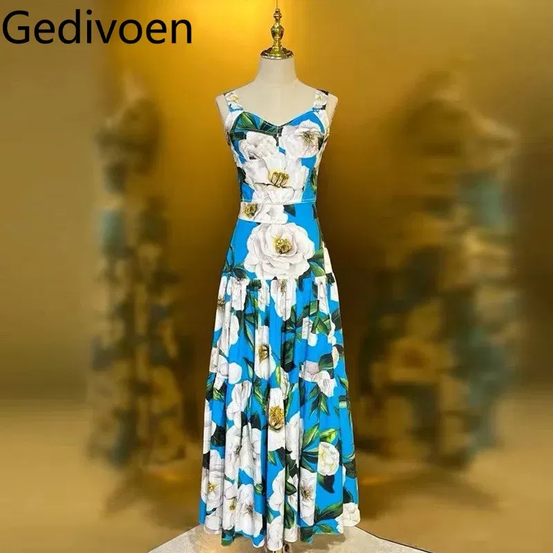 Color: MULTI, Size: XL, Ships From: CN - Gedivoen New Style Casual Women's Suit Sweetheart Neck Spaghetti Strap Backless Top+Fashion Half skirt Cotton Print 2-piece set