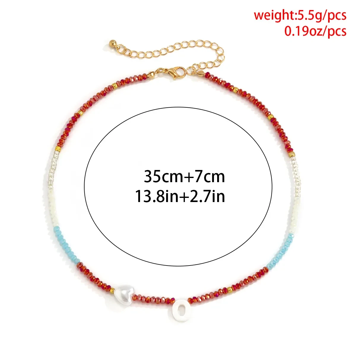 Shell Letter Pearl Clavicle Item Jewelry