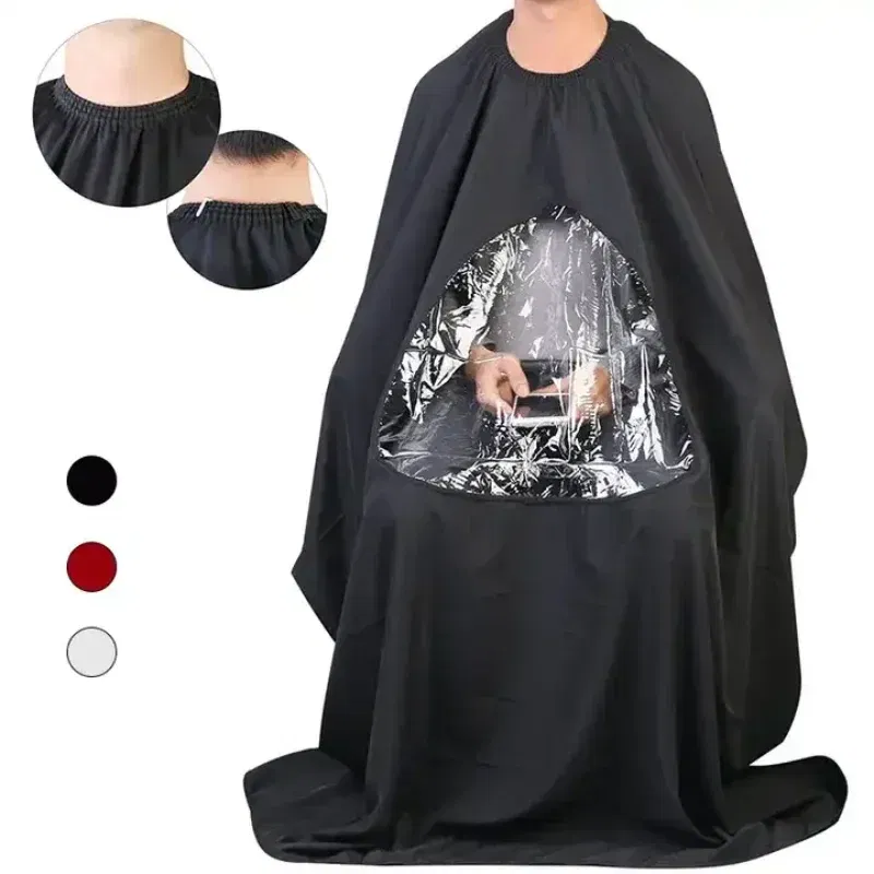 Color: Dark Khaki, Ships From: CHINA - Professional Waterproof Styling Salon Barber Hairdresser Hair Cutting Hairdressing Gown Cape with Viewing Window Apron