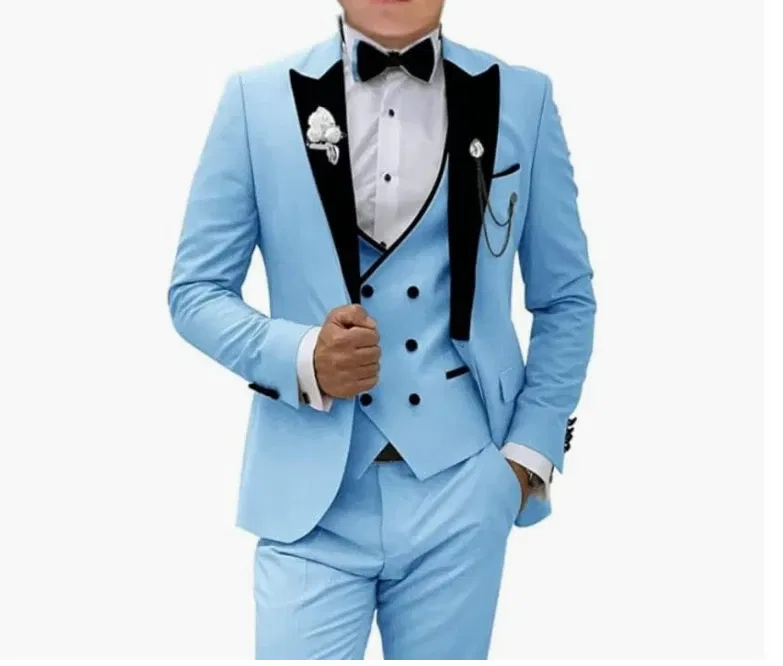 Color: Brown, Size: 4XL - Pink Prom Suit for Men  3 Piece Jacket Vest Pants Set   Peaked Lapel Blazer   Outfit Costume Birthday Party